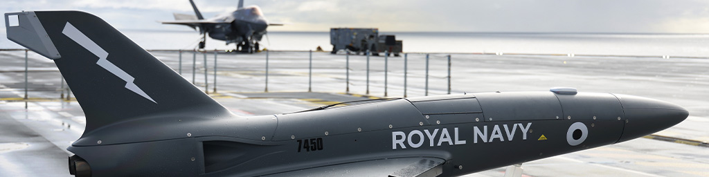 Banshee Jet 80 target drones (operated by 847 Sqn and QuenticQ).