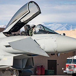 RAF pilots crew in prior to a flight as part of Exercse Red Flag.